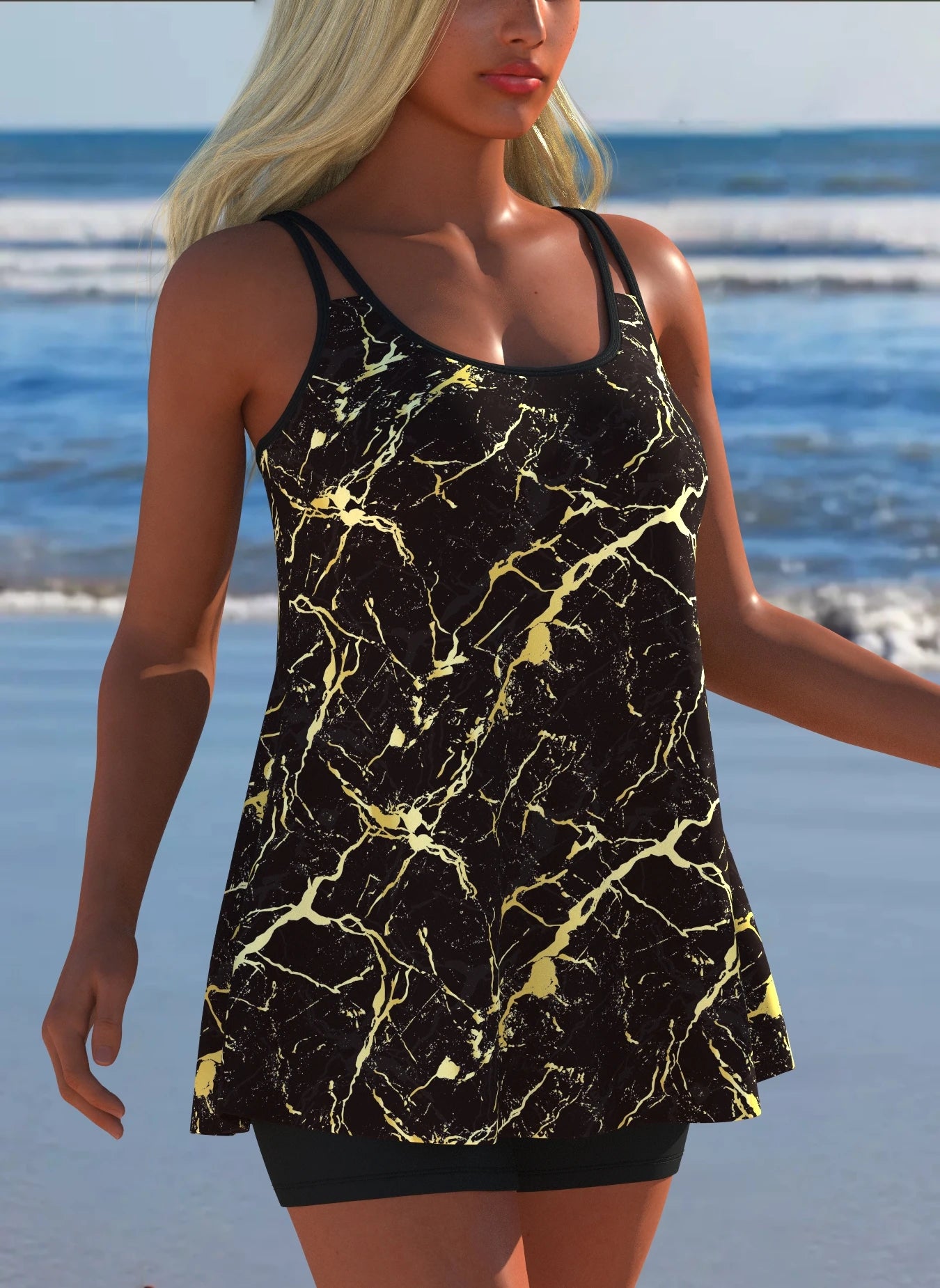 Women’s Sexy Luxury Tankini Set – Modern Summer Swimwear