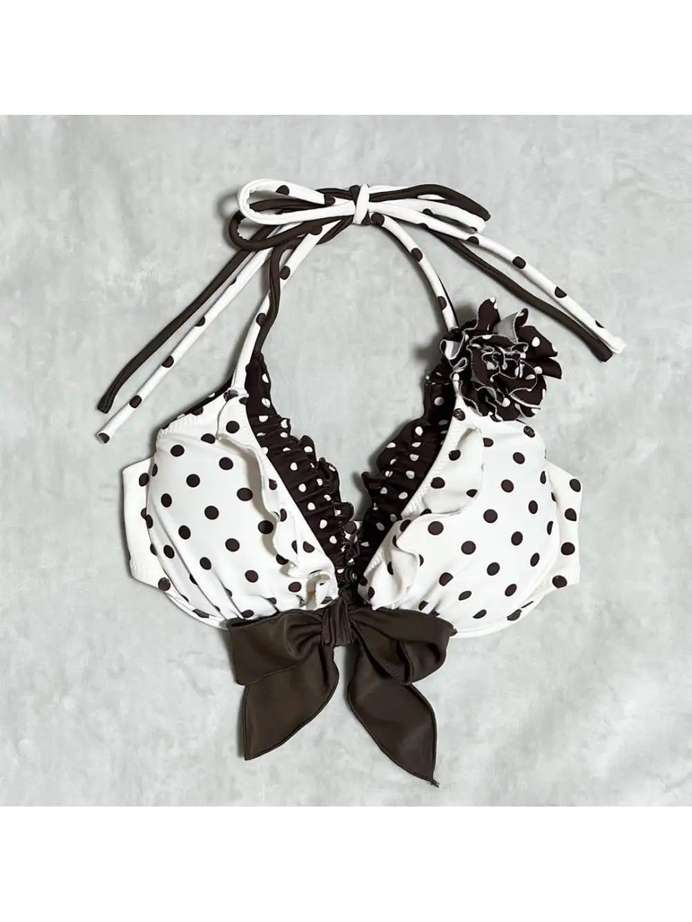 2026 New Summer Polka Dot Bikini Set – Retro Y2K 3-Piece Swimwear