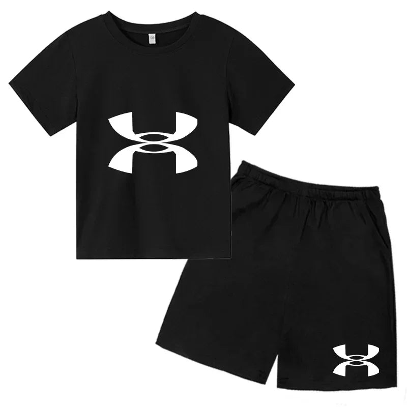 2026 Kids Sports Outfit – Breathable T-Shirt & Shorts Set for Boys