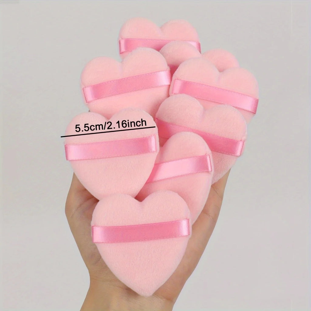 4/7/12/25PCS Heart-Shaped Powder Puff Set