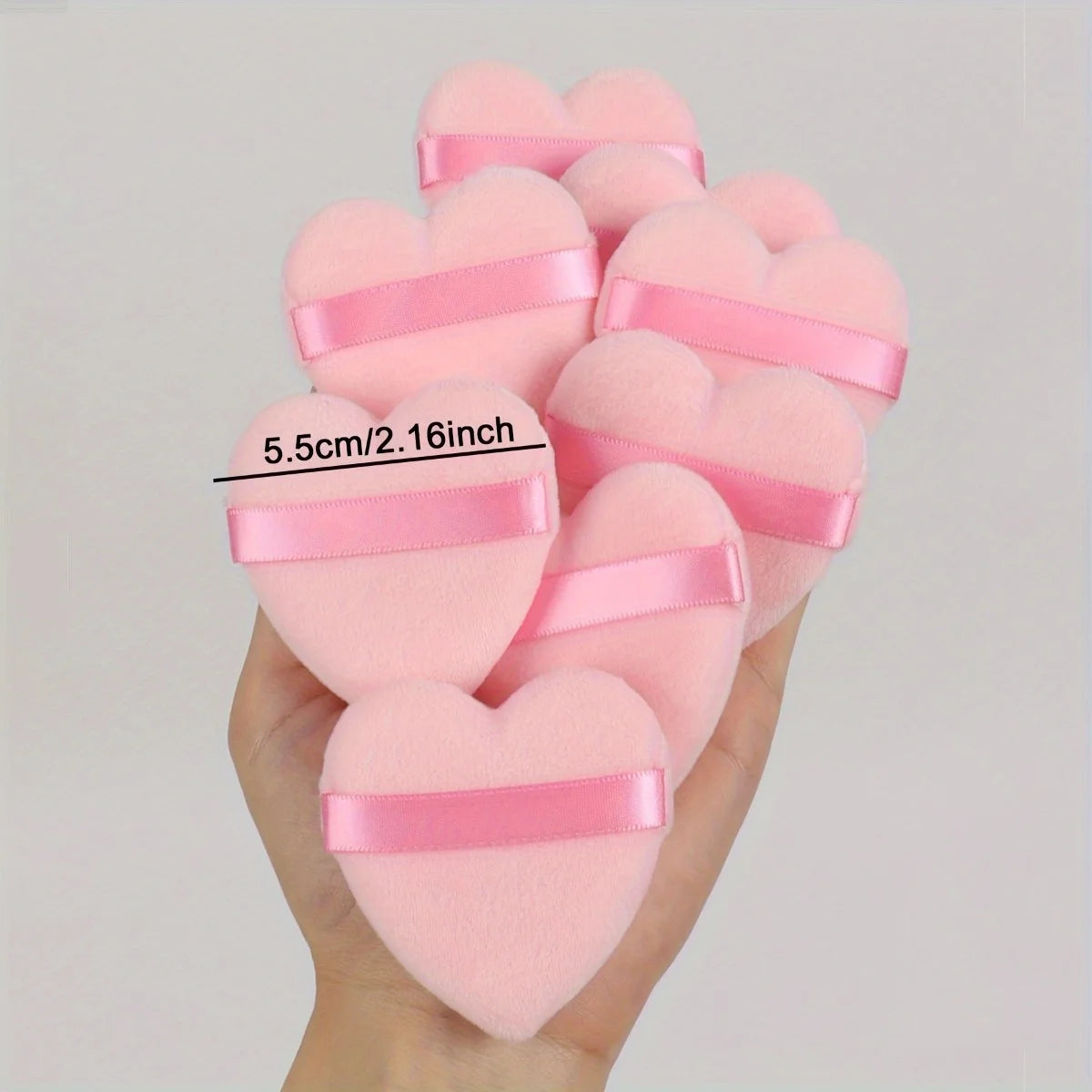 4/7/12/25PCS Heart-Shaped Powder Puff Set