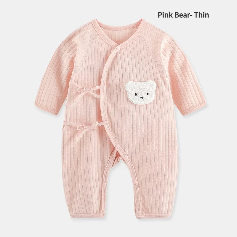 Bear Newborn Baby Romper with Hat – Soft Cotton One-Piece Outfit for Boys & Girls