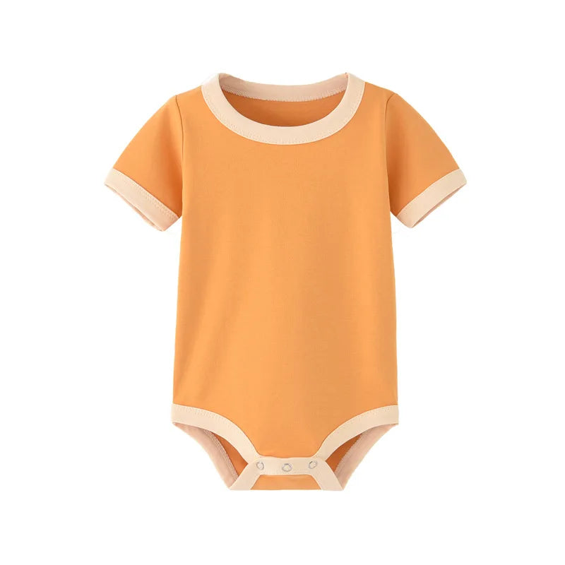 Solid Color Baby Romper – Soft Summer Newborn Bodysuit & Loungewear Outfit