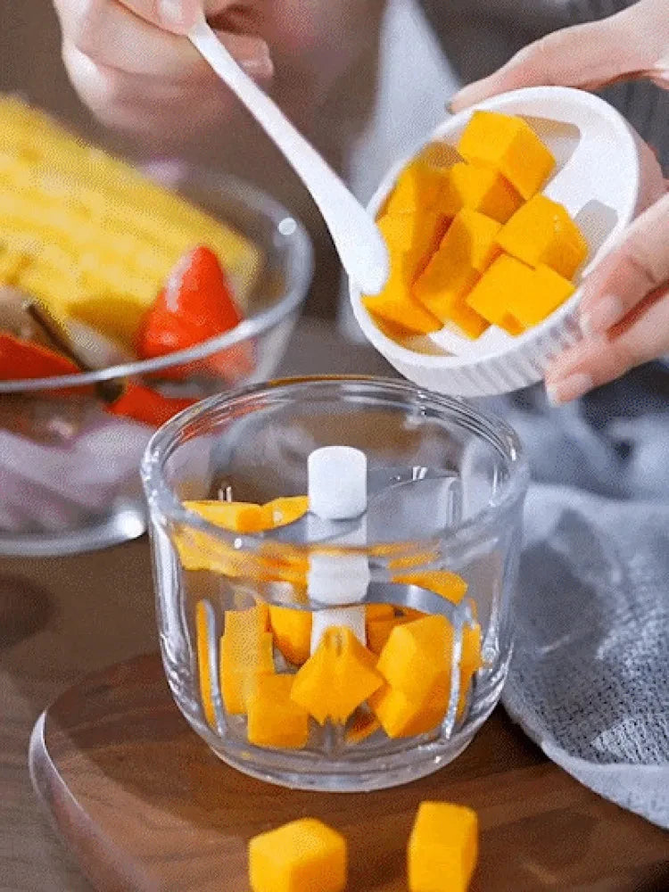 Compact Electric Garlic Grinder – 260ml Mini Food Chopper with One-Touch Control, Stainless Steel Blades for Garlic, Onion, Meat & Vegetables, Elegant & Easy-Clean Kitchen Essential.