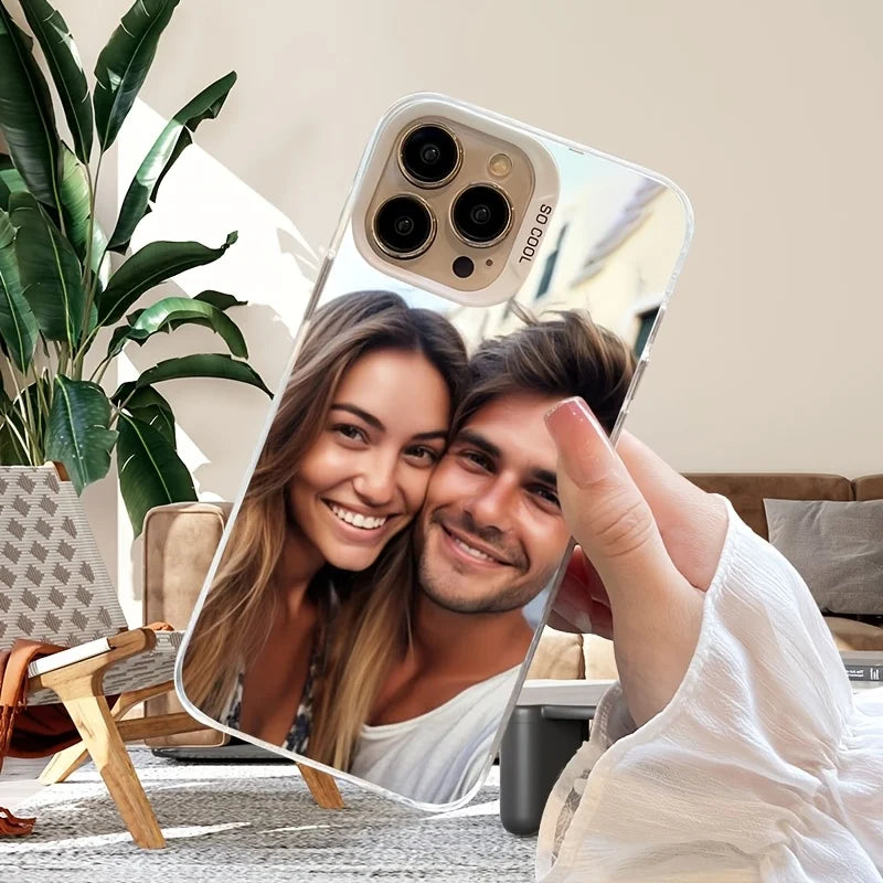 Turn your favorite memories into a stylish statement with this elegant personalized phone case.