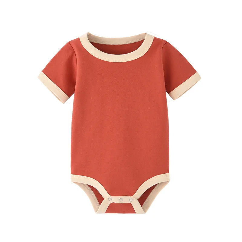 Solid Color Baby Romper – Soft Summer Newborn Bodysuit & Loungewear Outfit