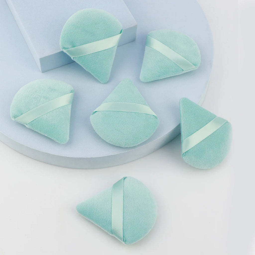 6PCS Soft Velour Triangle Powder Puff Set