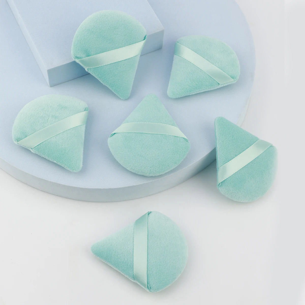 6PCS Soft Velour Triangle Powder Puff Set