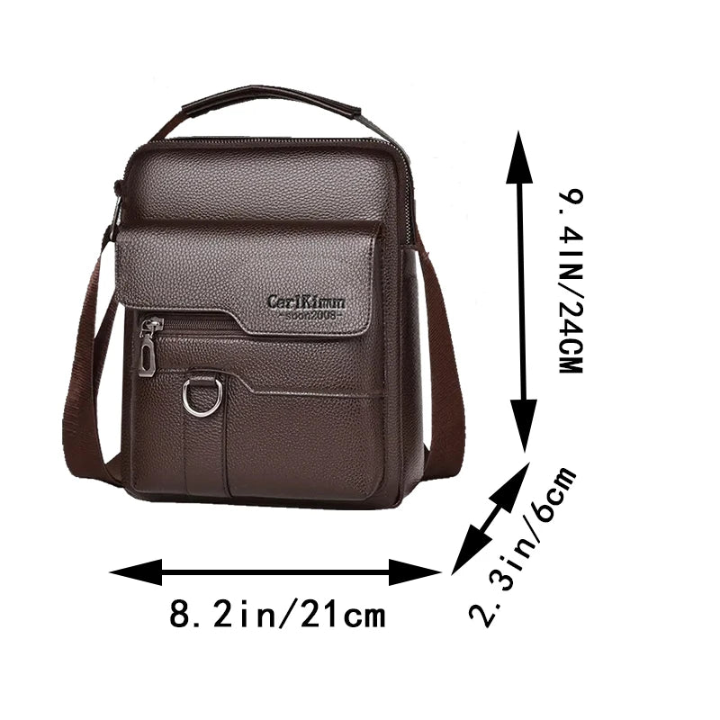 Elegant PU Leather Crossbody Business Bag