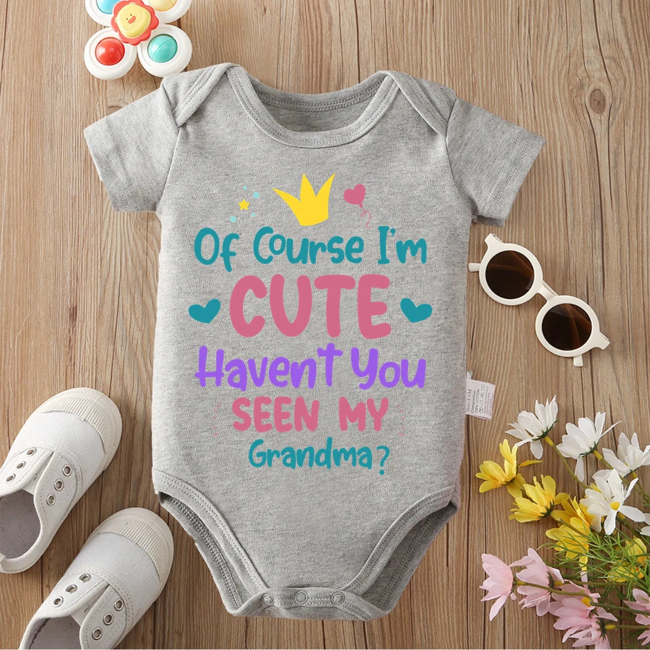 Born Because of Love” Baby Romper – 100% Cotton Newborn Bodysuit for 0–12 Months