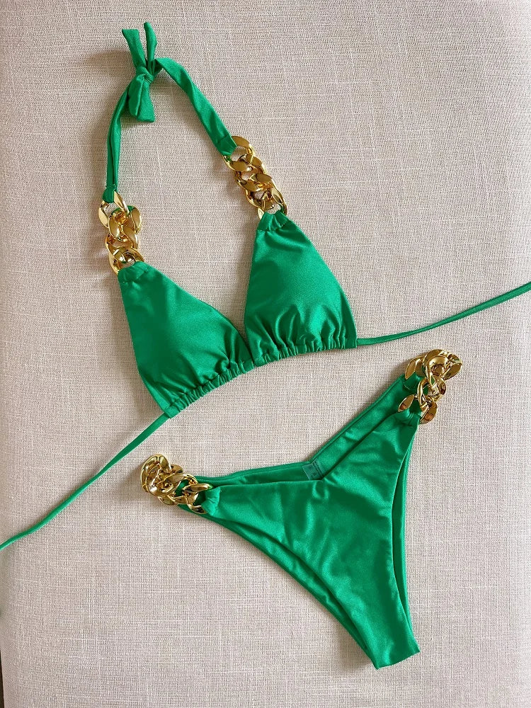 Women’s Sexy Triangle Bikini Set – Brazilian Push-Up Swimwear