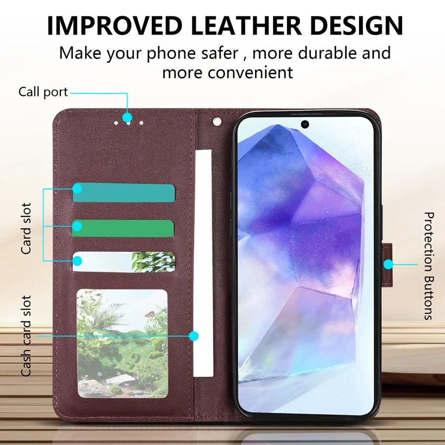 Premium Wallet Flip Leather Case for Samsung Galaxy A Series