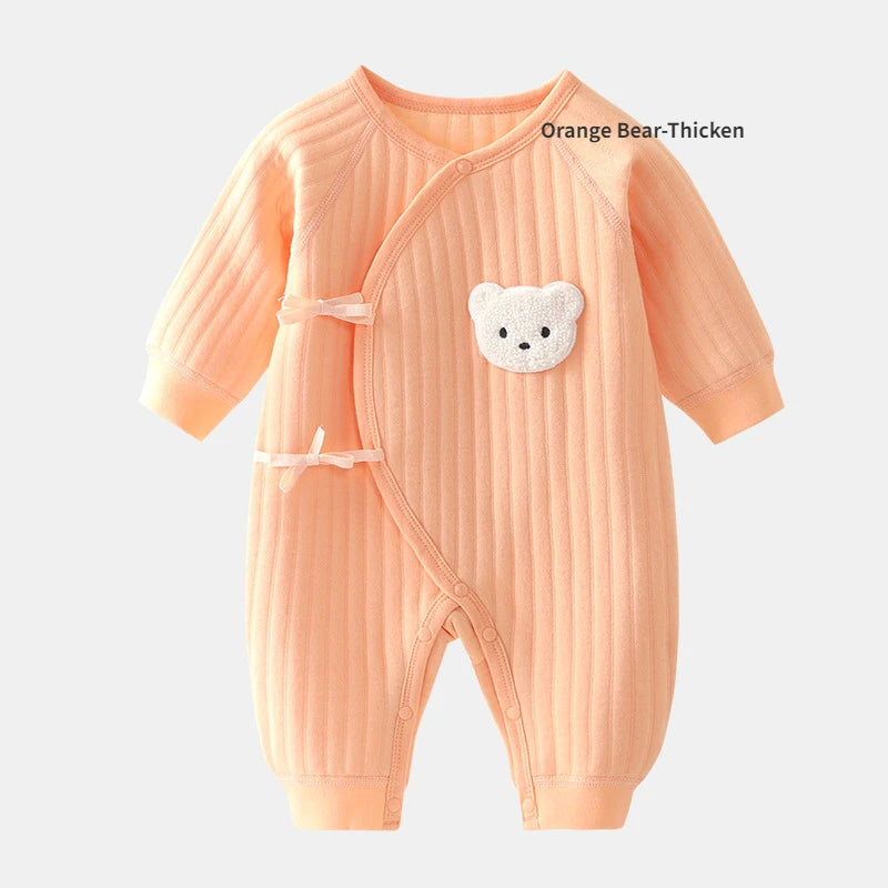 Bear Newborn Baby Romper with Hat – Soft Cotton One-Piece Outfit for Boys & Girls
