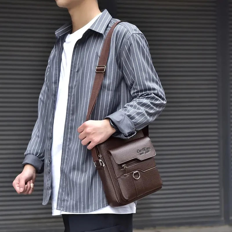 Elegant PU Leather Crossbody Business Bag