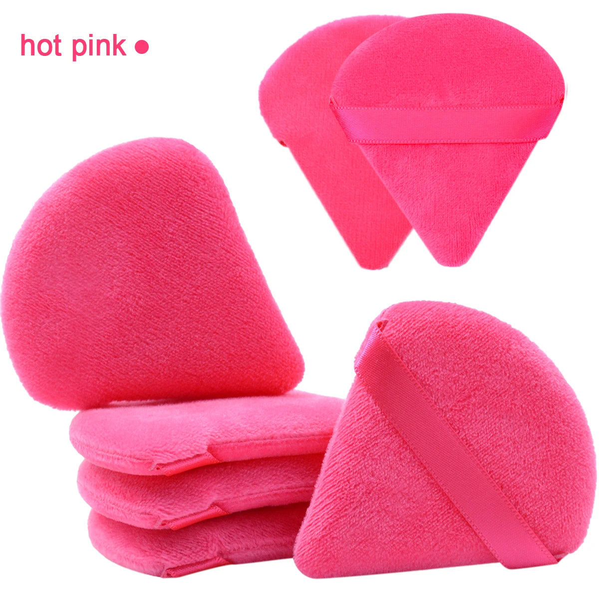 7-Piece Triangle Makeup Powder Puff Set