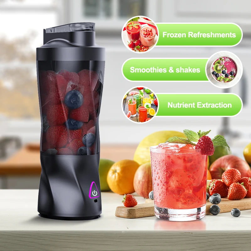 Portable Premium Juicer Blender – 700ML USB Rechargeable Smoothie Cup, Elegant Modern Design, Perfect for Fresh Juice, Shakes & Smoothies Anytime, Anywhere.