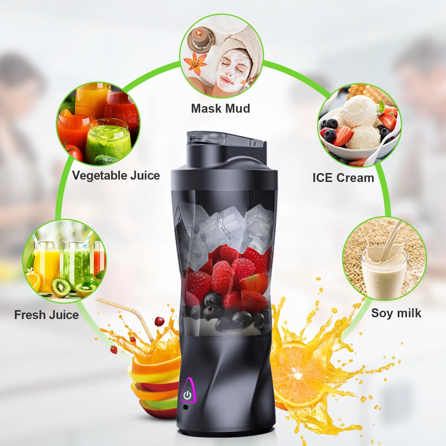Portable Premium Juicer Blender – 700ML USB Rechargeable Smoothie Cup, Elegant Modern Design, Perfect for Fresh Juice, Shakes & Smoothies Anytime, Anywhere.