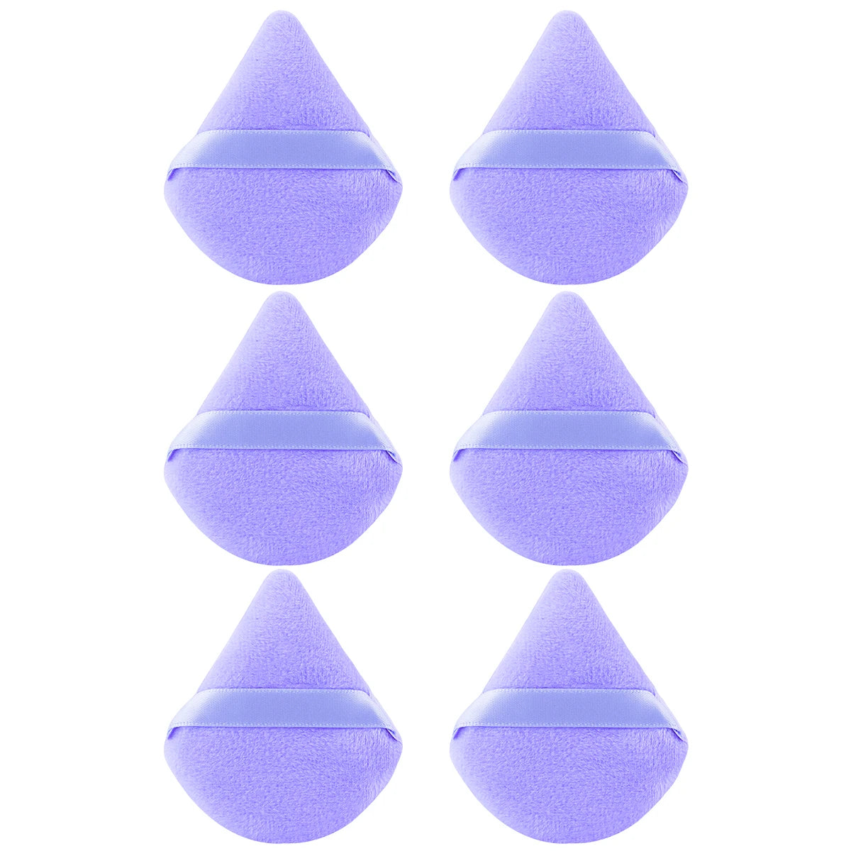 6PCS Soft Velour Triangle Powder Puff Set