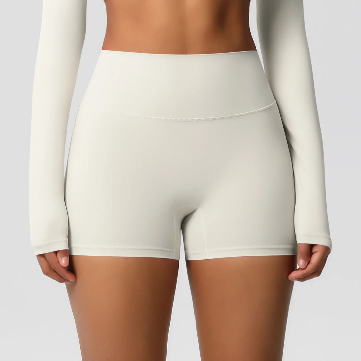Women’s High-Waist Yoga Shorts – Sculpting Elegance with Second-Skin Comfort