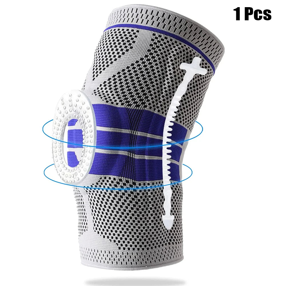 Silicone Padded Knee Pads – Sports Protection for Basketball & Fitness