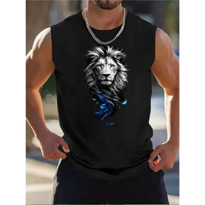 3D Printed Hawaiian Fruit Tank Top for Men