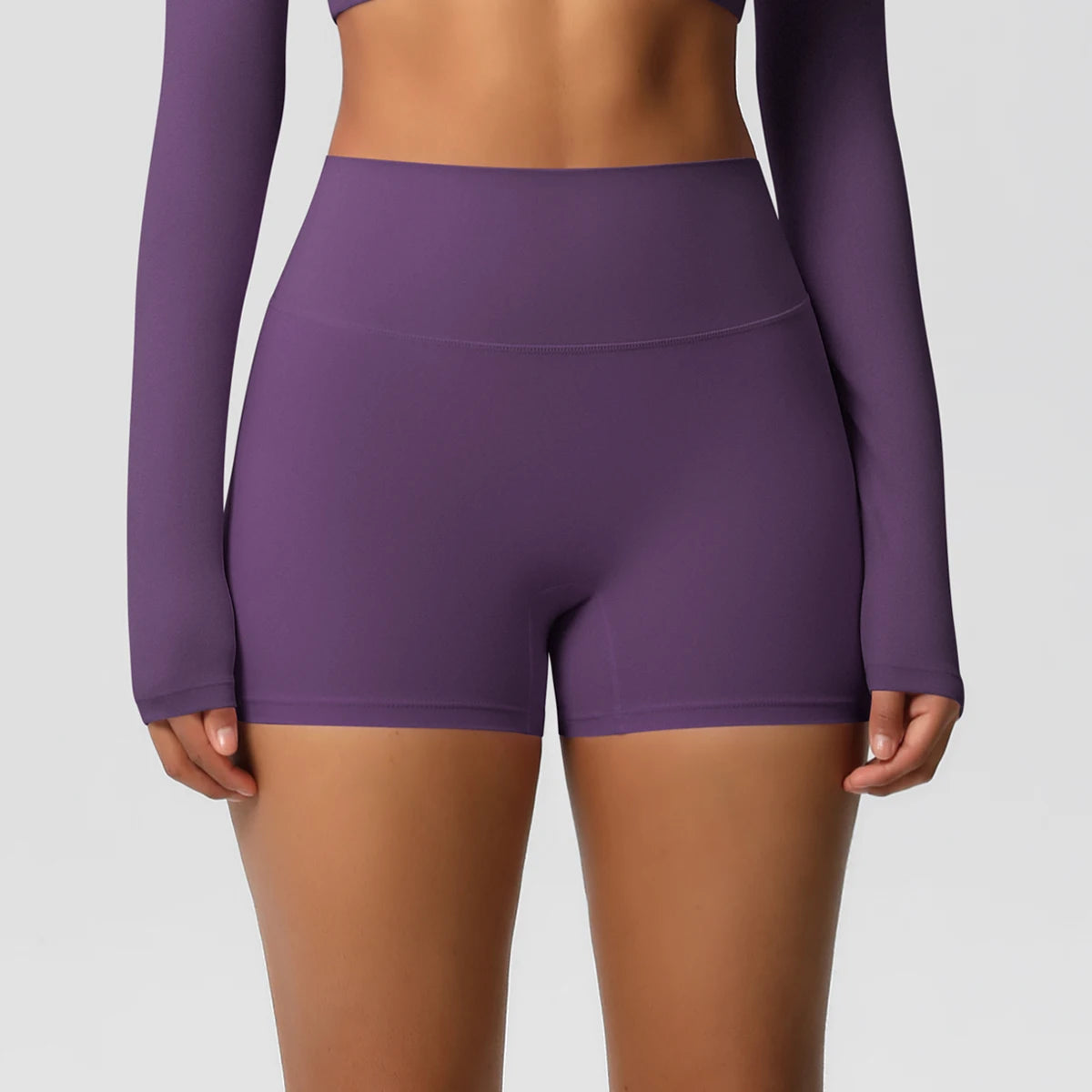 Women’s High-Waist Yoga Shorts – Sculpting Elegance with Second-Skin Comfort