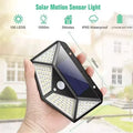 Modern solar LED light with motion sensor, waterproof design, and easy outdoor use