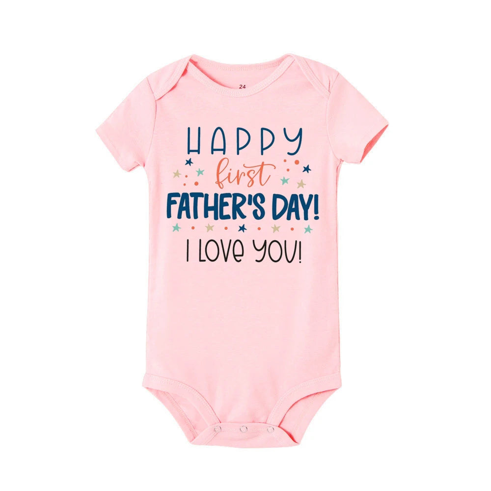 Happy Father’s Day Baby Romper – “Best Daddy” Printed Newborn Bodysuit for Boys & Girls