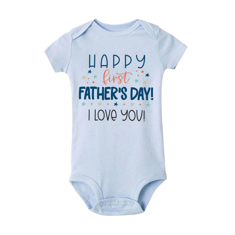 Happy Father’s Day Baby Romper – “Best Daddy” Printed Newborn Bodysuit for Boys & Girls