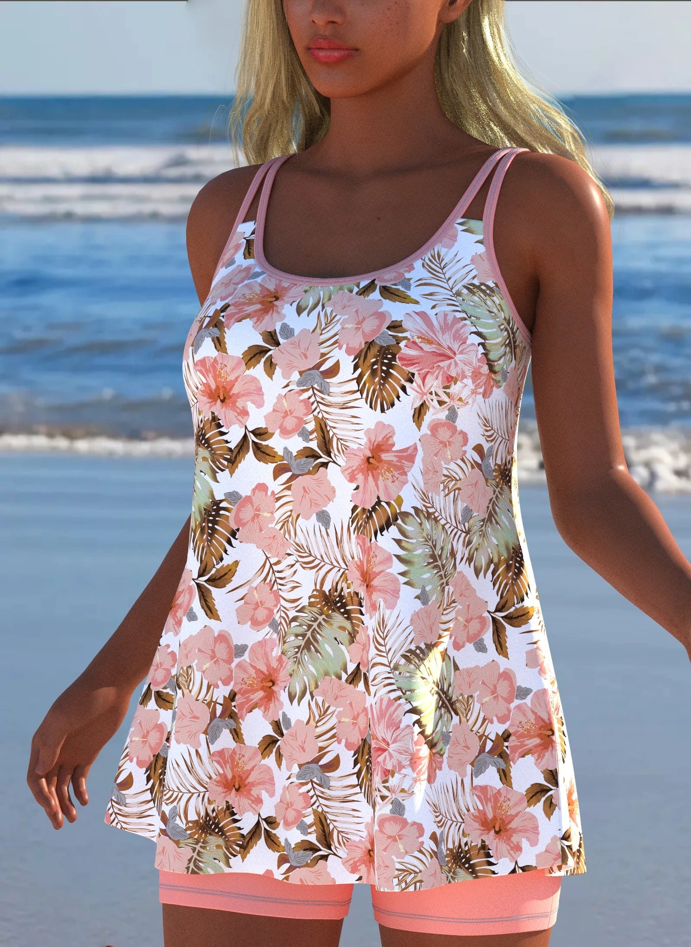 Women’s Luxury Modern Tankini Set – Two-Piece Swimwear