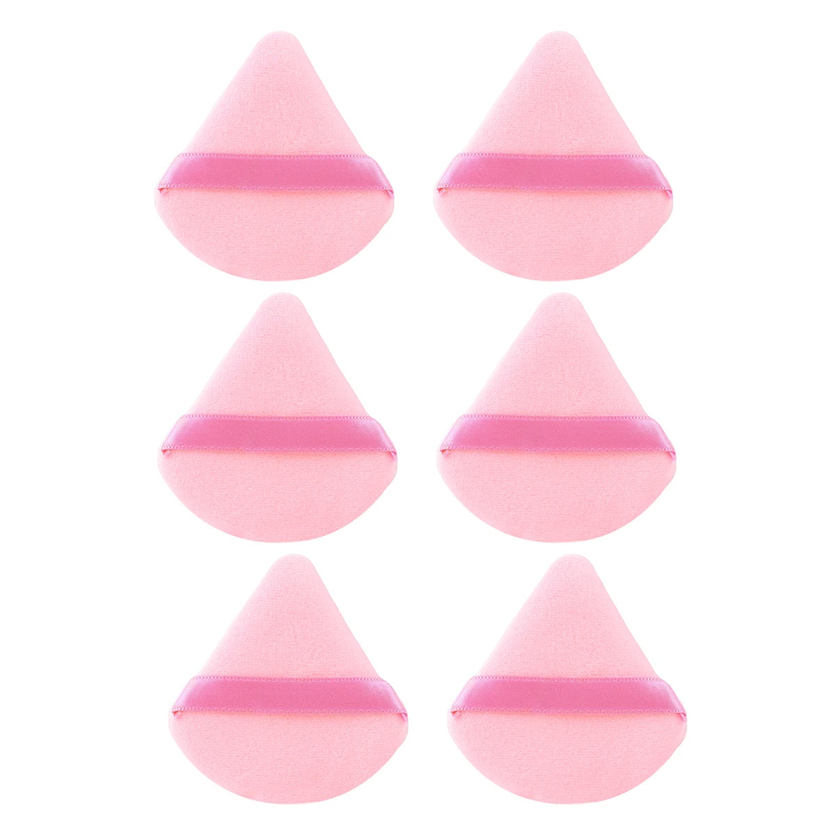 6PCS Soft Velour Triangle Powder Puff Set