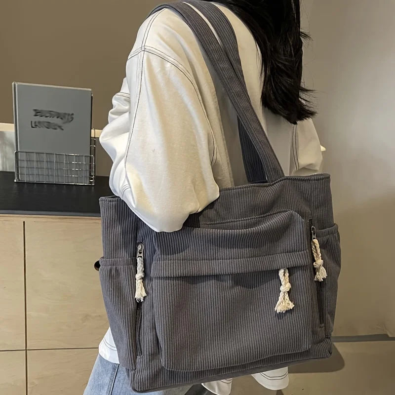 Travel Master Corduroy Shoulder Bag