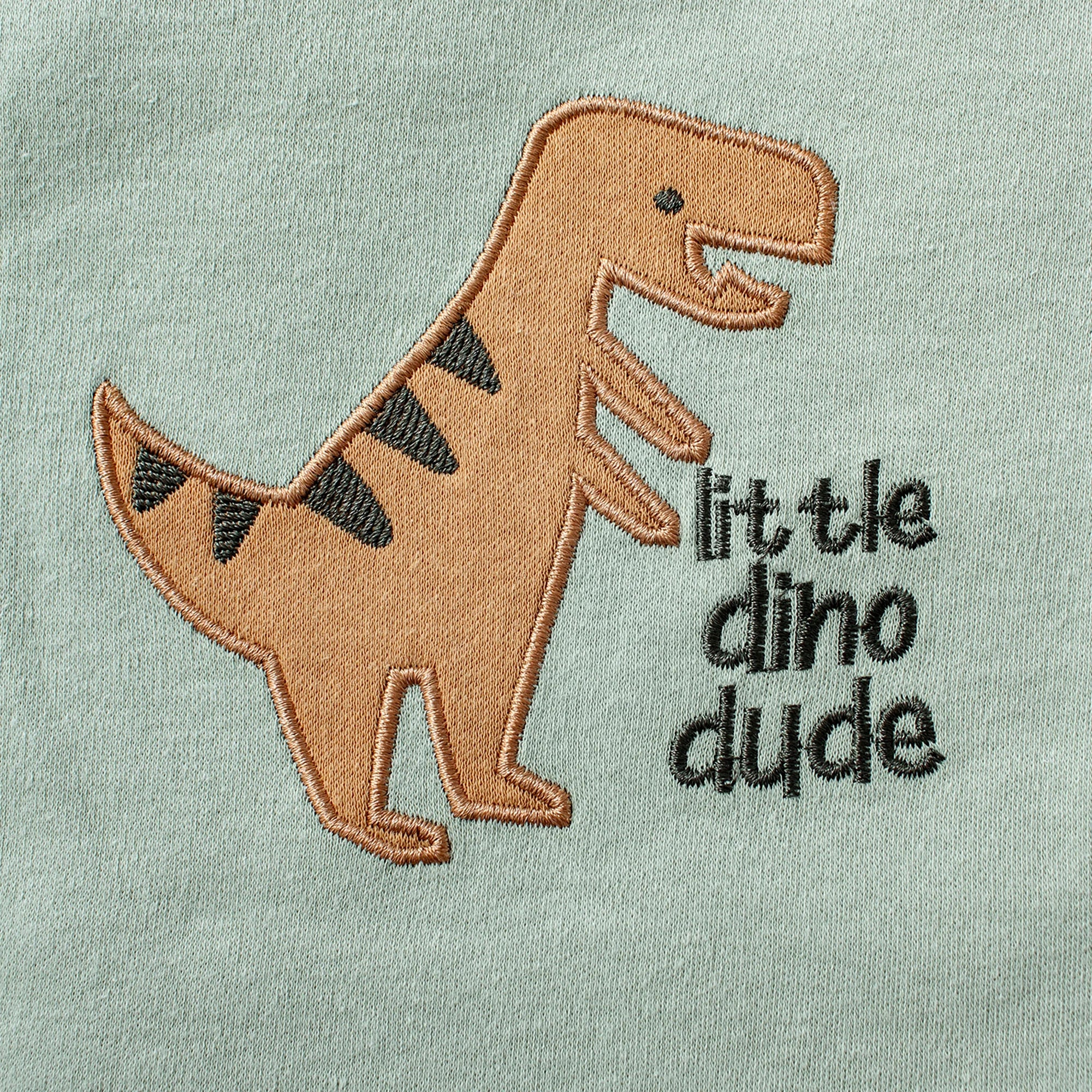 3PCS Summer Baby Bodysuit Set – Cartoon Dinosaur & Stripe Rompers for Baby Boys
