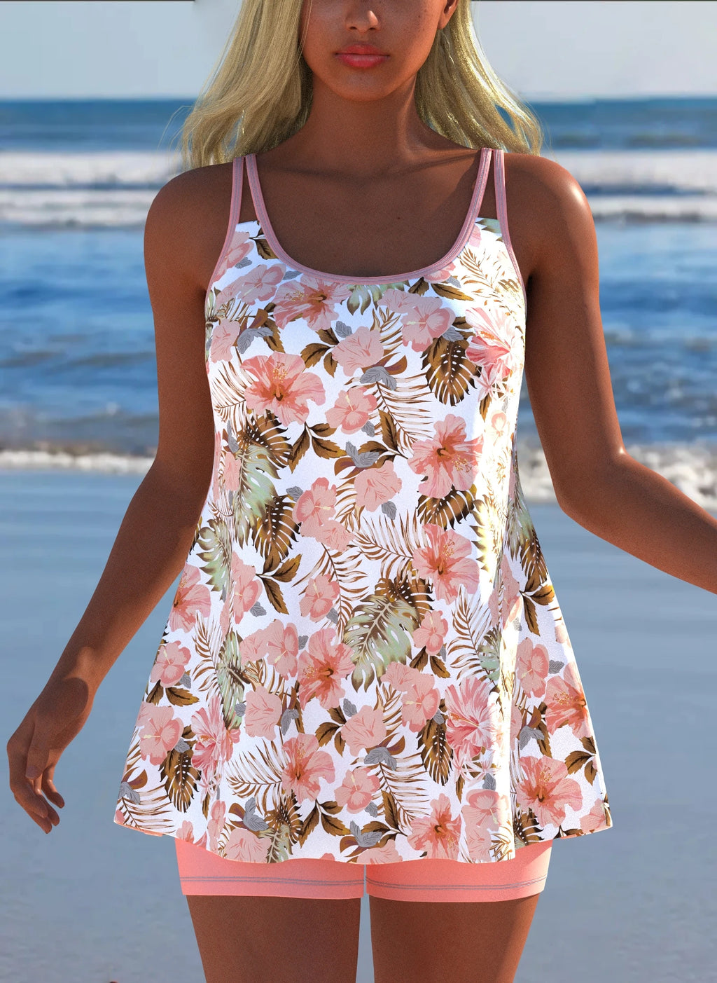 Women’s Luxury Modern Tankini Set – Two-Piece Swimwear