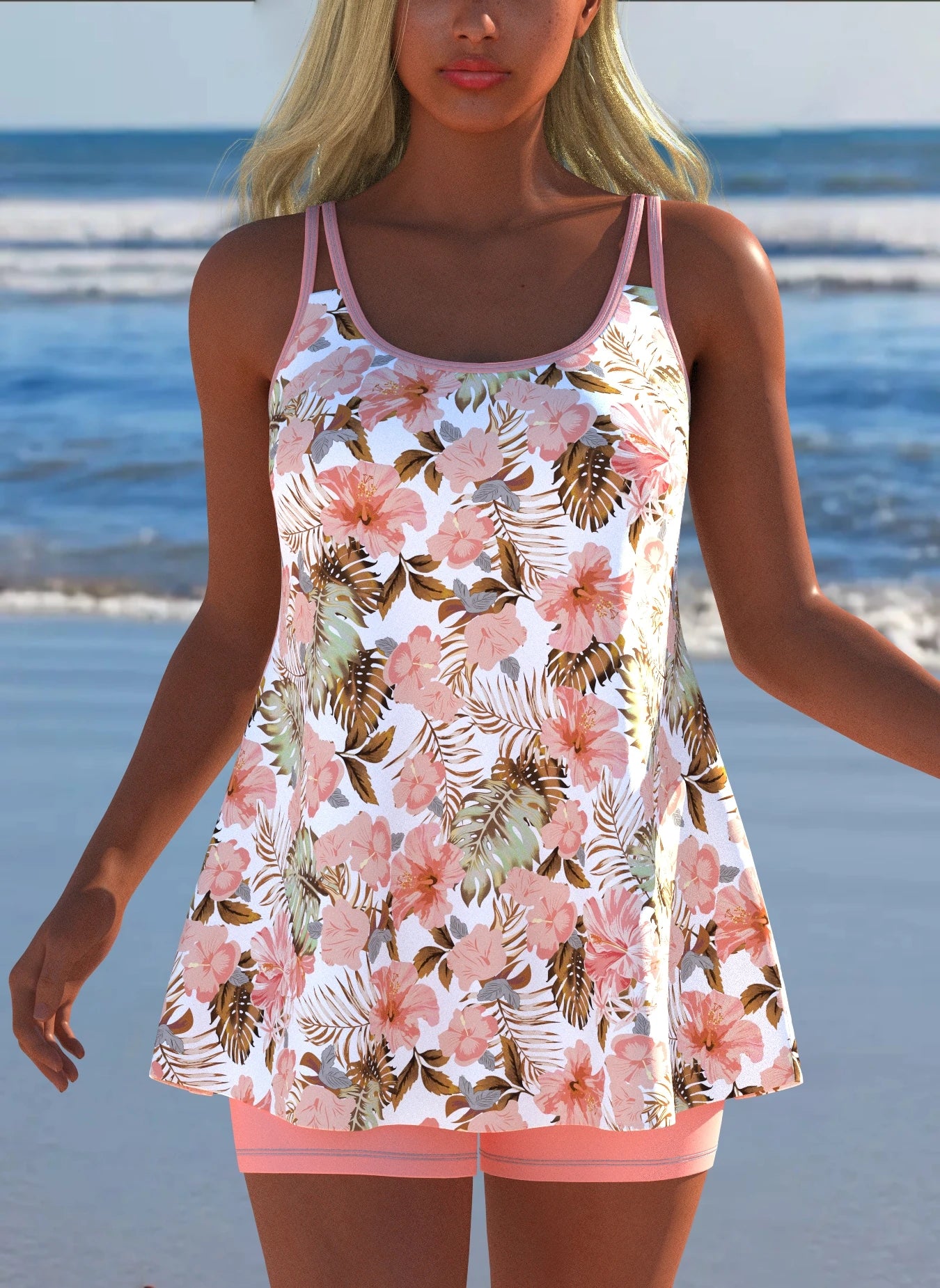 Women’s Luxury Modern Tankini Set – Two-Piece Swimwear