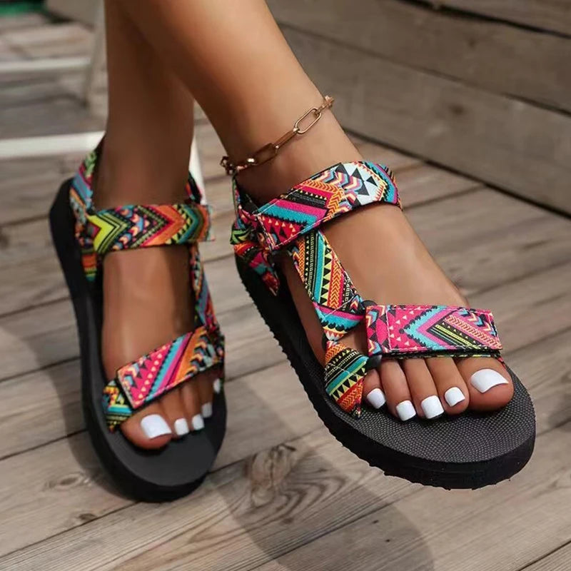 Summer Flat Beach Sandals for Women – Natural Elegance & Everyday Comfort